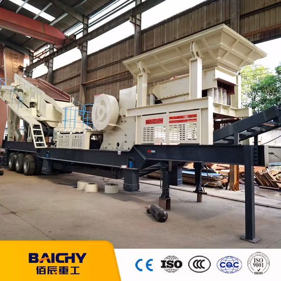 Wheel Type Portable Mobile Jaw Crusher Mobile Impact Crusher Portable Mobile Stone Crushing and Screening Plant