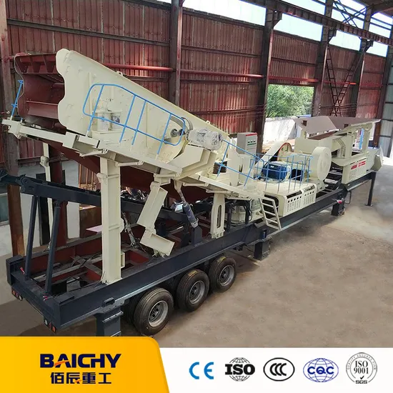 Wheel Type Portable Mobile Jaw Crusher Mobile Impact Crusher Portable Mobile Stone Crushing and Screening Plant
