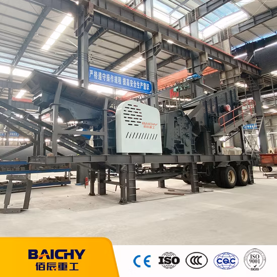 Wheel Type Portable Mobile Jaw Crusher Mobile Impact Crusher Portable Mobile Stone Crushing and Screening Plant